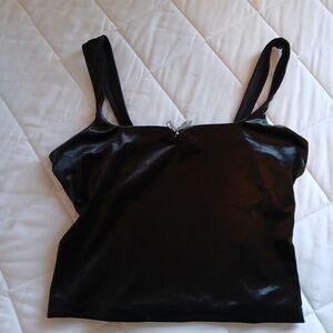 Wild Fable Shiny Black Camisole Top